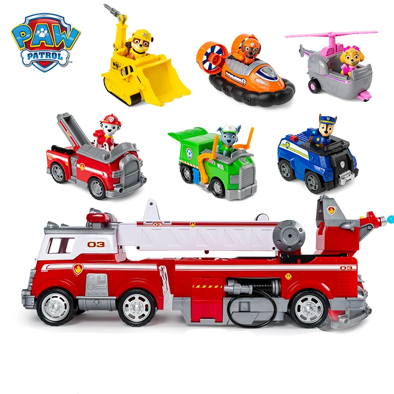 Juego de juguetes de patrulla canina para muñeco de cachorro de crucero, Chase, Rocky, colección de regalos, decoración de escritorio - Juguetes y pasatiempos