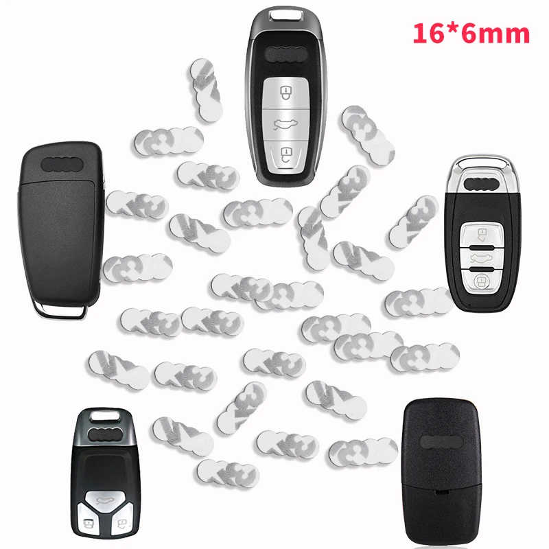 2/5/10 PCS, Diameter 16x6mm Oval Remote Car Key Emblem Logo Replacement