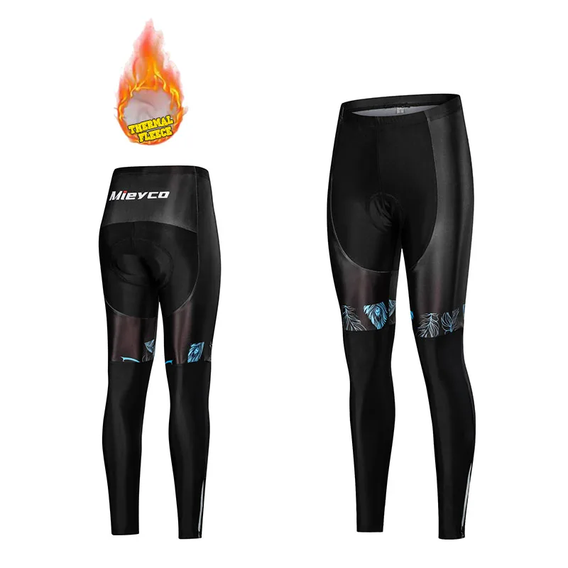 Winter Cycling Pants for Women, Thermal Fleece, Long Pants, MTB Bicycle Racing, Outdoor Sweatpants, Team