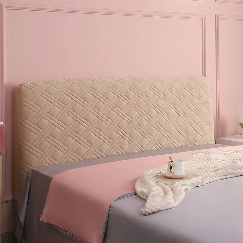 European Thicken Soft Plush Quilted Headboard Cover Solid Color Pink All-inclusive Velvet Bed Head Cover 180x70cm velvet headboard cover bed headboard cover