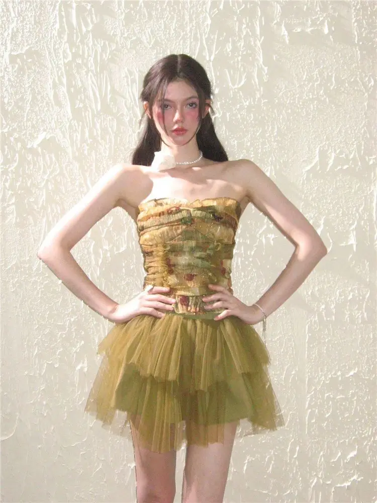 

Популярная высококачественная модная одежда из допамина Pure Desire, приталенная верхняя юбка с короткими рукавами и короткими