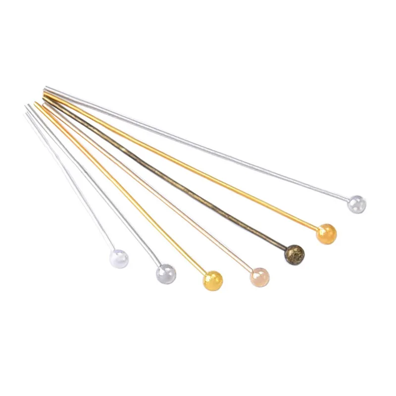 

1000pcs/Lot 16-50mm Ball Pins Head for Jewelry Making Findings Earrings DIY Accessories Flat Needles Wholesale