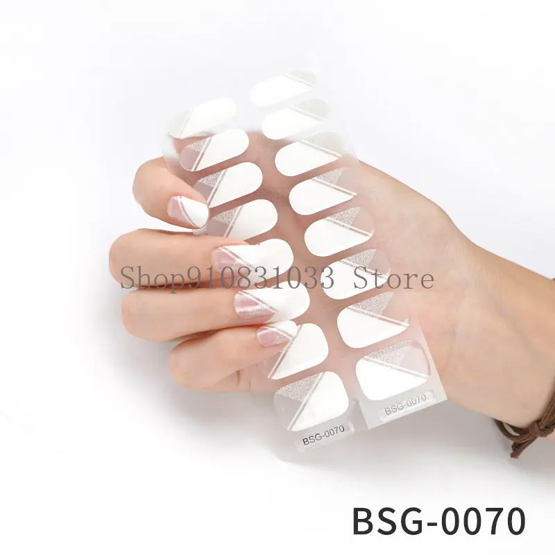 Semi Cured Gel Nail Stickers Nail Polish Strips Selfadhesive Gel Nail