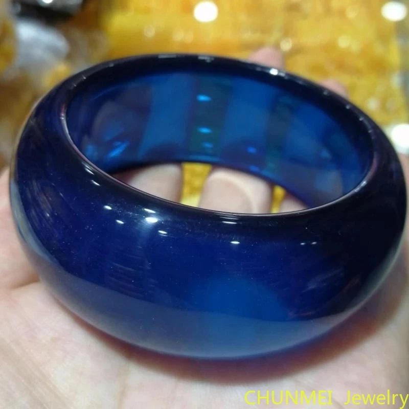 

Blue Natural Ambers Bangles Women Handmade Bracelet Jewelry Accessories Baltic Amber Bangle for Mom and Girlfriend Lucky Gifts