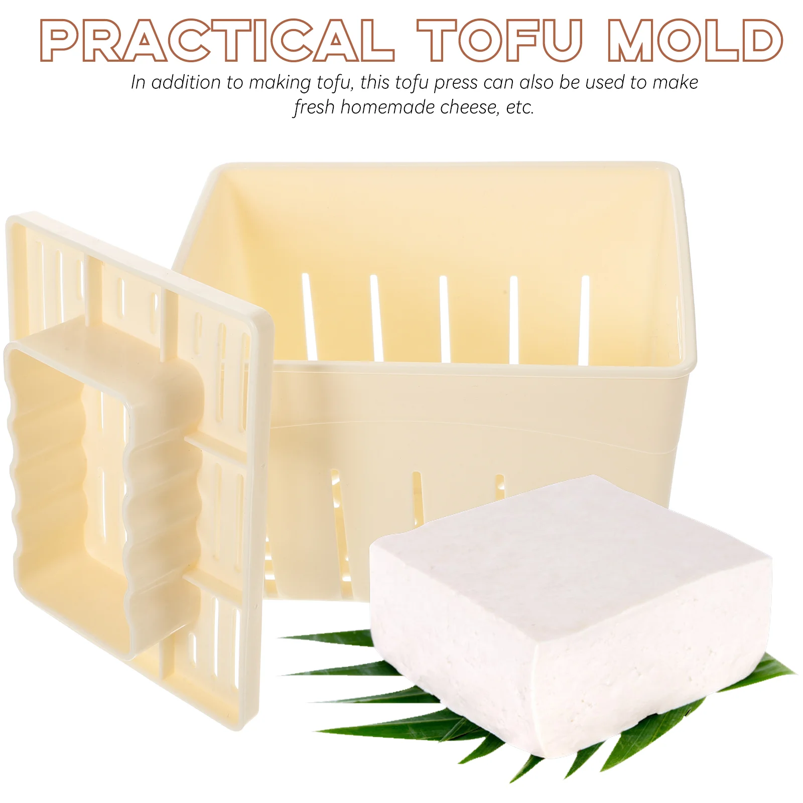 

Plastic Tofu Press Mould Homemade Tofu Mold Soybean Curd Tofu Making Mold With Cheese Cloth Kitchen Cooking Tool