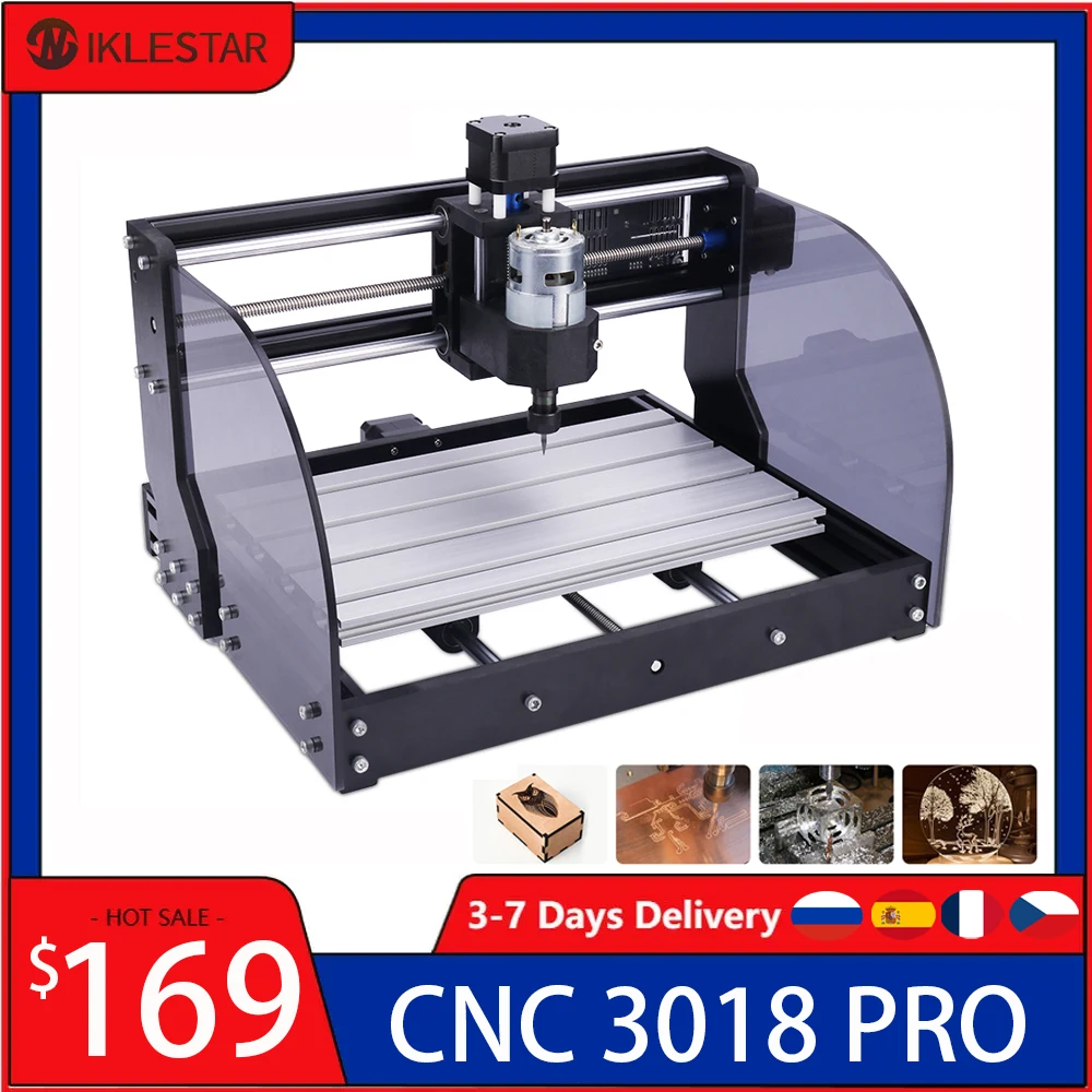 DIY Engraving Machine 3018 Pro Max Cnc Router Kit 3 Axis Grbl Control Wood Carving Engraver Milling Cutting Machine