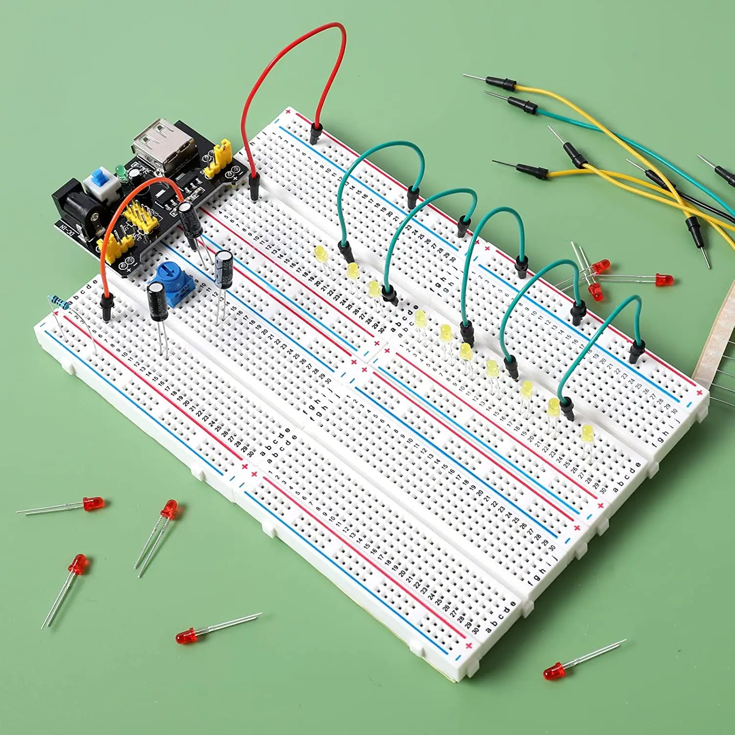 NEW MB-102 MB102 Breadboard 400 830 Point Solderless PCB Bread Board Jumper Wire Dupont Line Test Develop DIY for Arduino kit