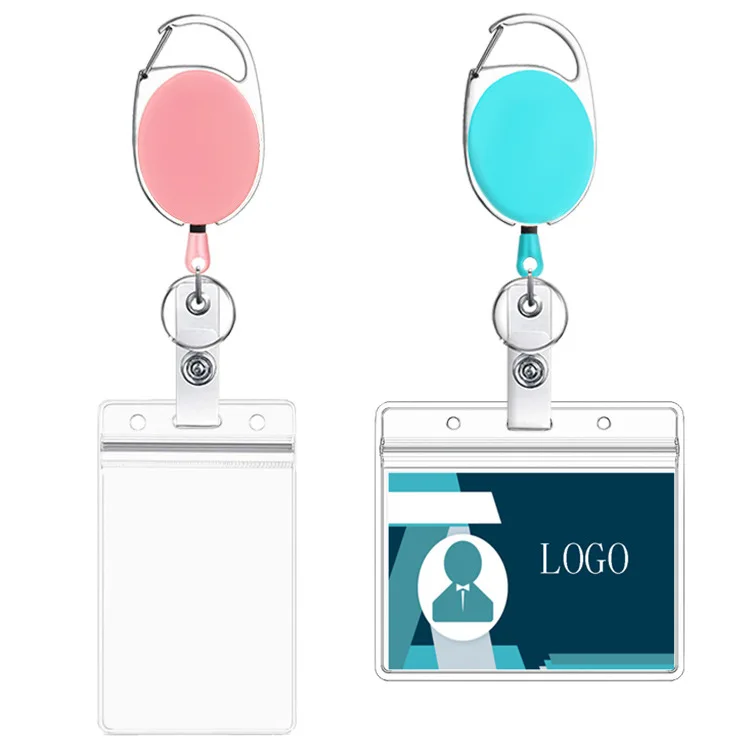 Retractable Pull Badge Reel ID Lanyard Name Tag Card Holder, card holder, id card holder