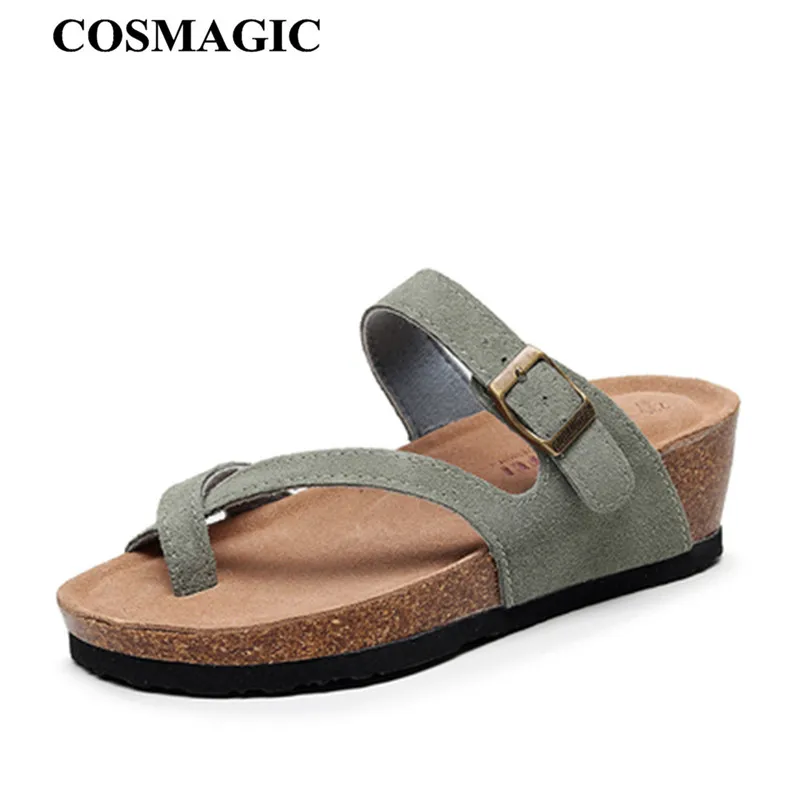 2023 New Summer Women Wedge Beach Slipper Shoe Casual Cork Med Heel Outdoor Clogs Flip Flops Footwear 2