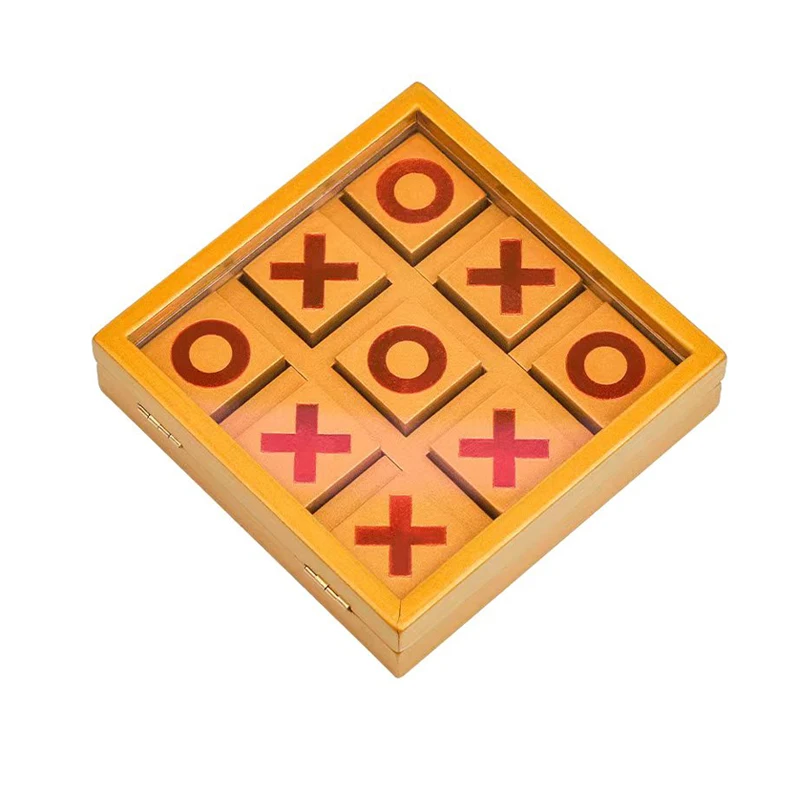 Wood Tic Tac Toe Game 3D XO Chess Board Educaci&oacute;n Montessori Parent Child Interactive Toys Party Gifts Juegos De Inteligencia