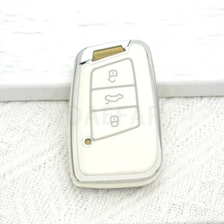 Pink TPU Car Key Case Cover with Enhanced Style and Protection (White)