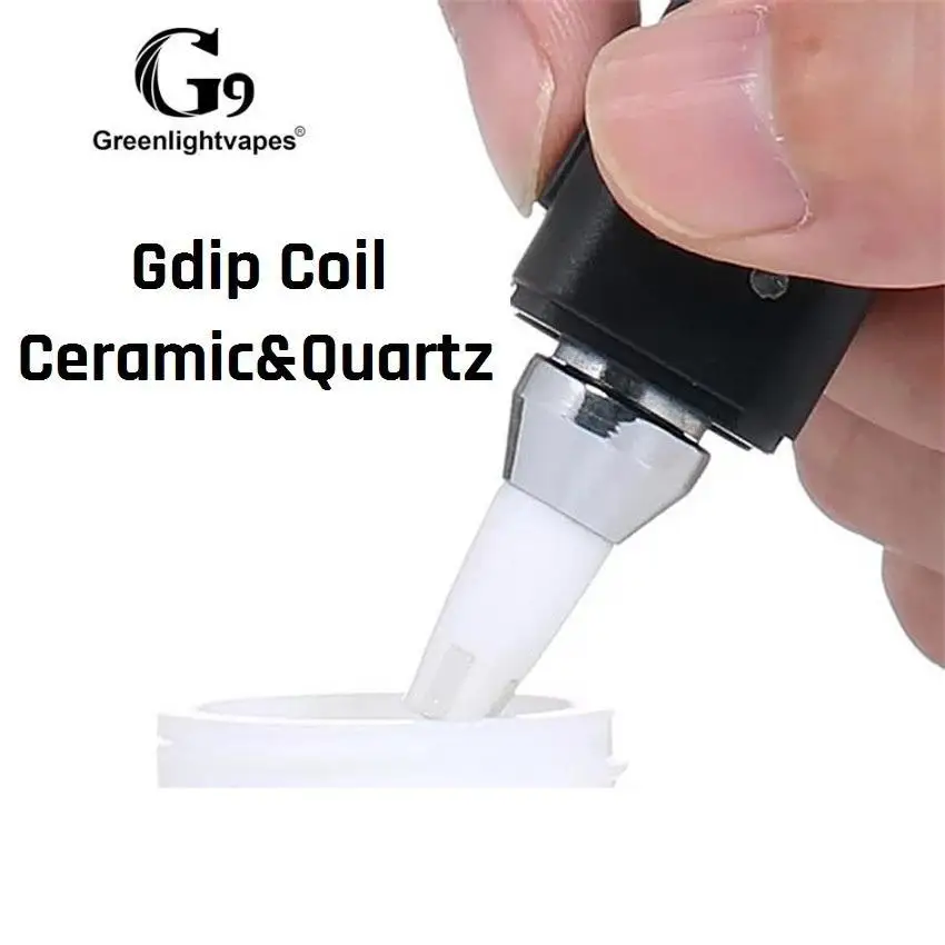 

3pcs G9 GDIP Coils Replacement Quartz Ceramic Heating Nozzle Tip for G-DIP Device Electric Rig Wax Concentrates Vape Pen Kit
