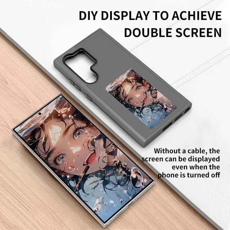Next-Gen DIY AI Smart Multi-Color Ink Screen Projection Phone Case - High-End Frosted Finish with NFC