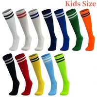 Chaussettes de Football pour enfants, chaussettes de sport antidérapantes à Tube Long, bas de Football, basket-ball, respirantes, à rayures sur les genoux, pour garçons et filles 1