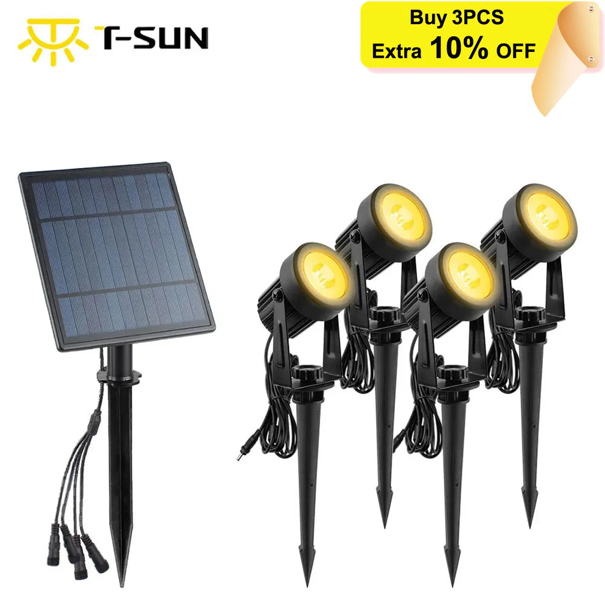 T-sunrise Solar LED Outdoor Light IP65 Waterproof Garden Decoration Lights RGB Warm/Cold White Landscape Yard Lighting Lamps rgb outside decoration yard garden light lawn decoration spot light outdoor for parks building exteriors landscape architecture