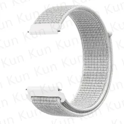 Nylon Loop Sport Bracelet - 20mm/22mm Universal Watch Band Strap - 22mm watch Strap (20 Summit white)