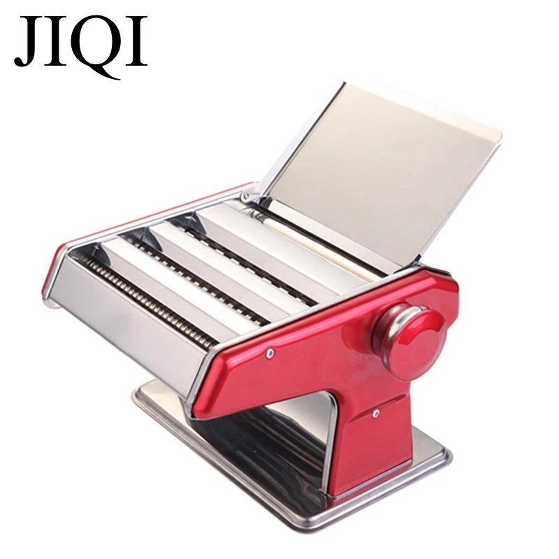 JIQI stainless steel Manual noodle maker 2/3 Blades Pasta Making Machine Spaghetti Pasta Cutter Handheld Operate Noodle Maker