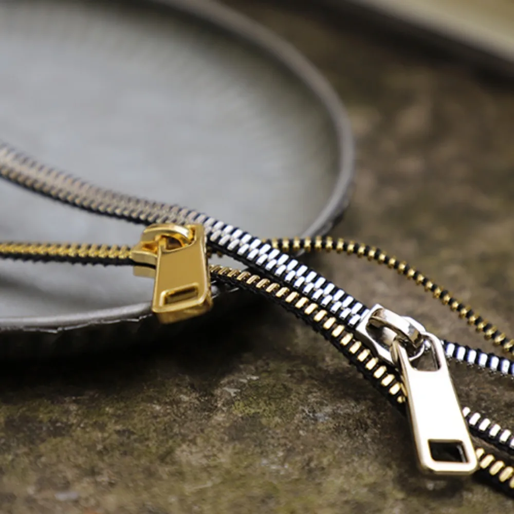 Jewelry Choker Zipper Necklace Hip-hop Punk Pull-able Zipper Sweater Chain Trendy Titanium Steel Clavicle Necklace Unisex - 5