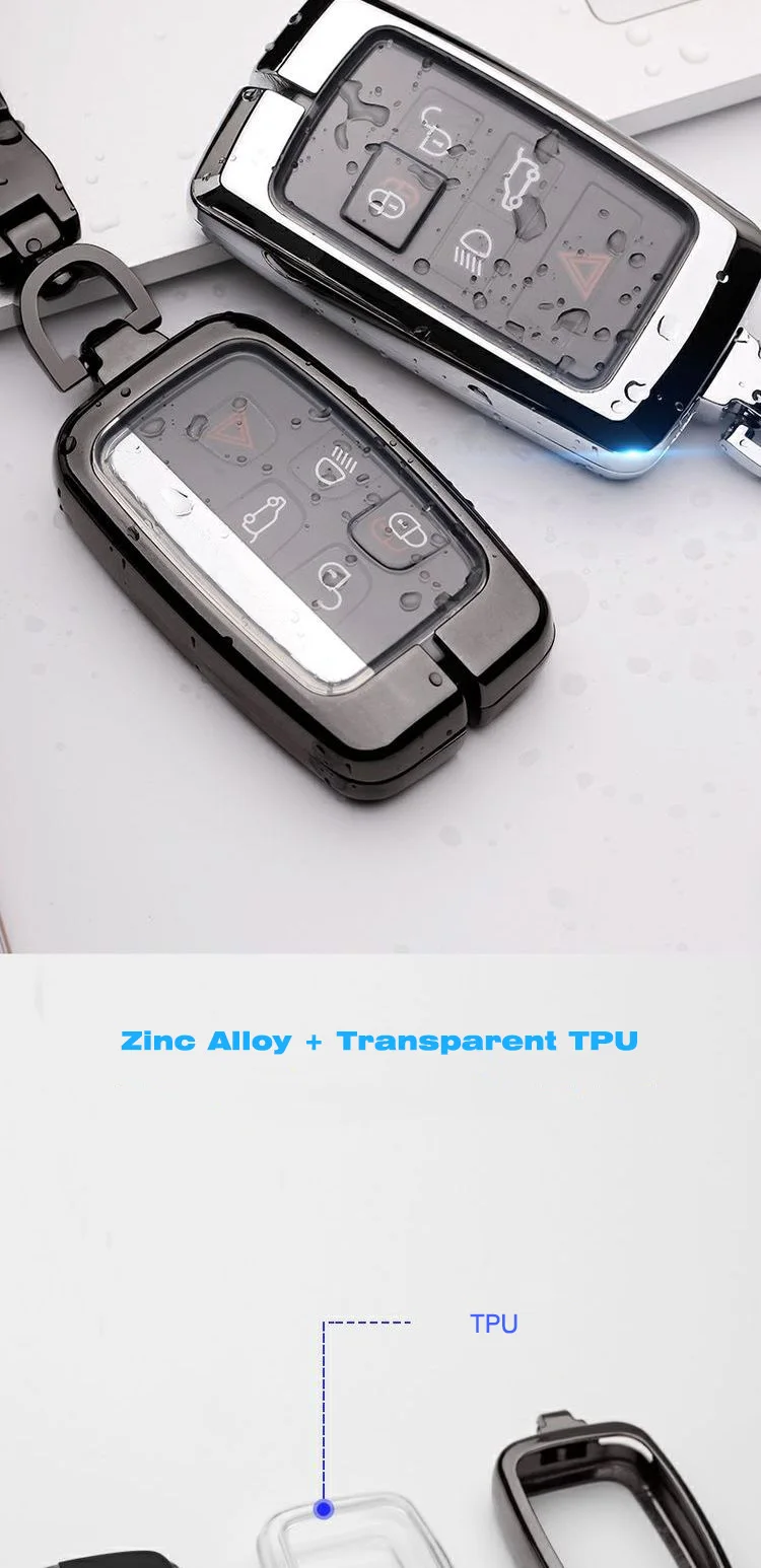 Metallo Car Key Caso Della Copertura Per Land Rover A9 Range Rover Sport 4Evoque Freelander 2 Discovery per Jaguar XE XJ XJL XF C-X16 Chitarra - S15024cda18c241dba6518faa88534d48a