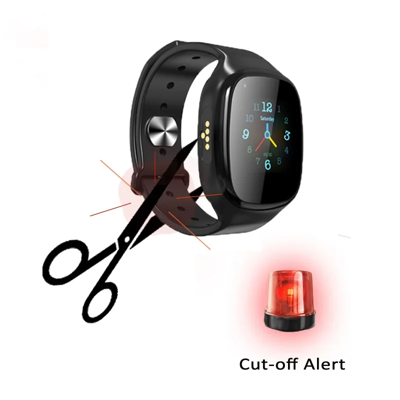 Waterproof IP68 Prisoner Gps Bracelet 4G Anti Tamper Offender Gps
