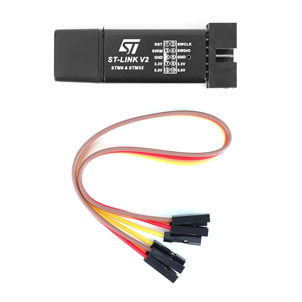 시뮬레이터 다운로드 프로그래밍 LED 표시기, 무작위 색상, ST-LINK V2 STM8 STM32, 5V 3.3V