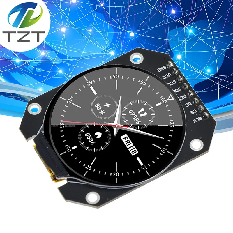 Display TFT Rotondo GC9A01 Da 1,28 Pollici Per Arduino - 240x240 Risoluzione, Interfaccia SPI