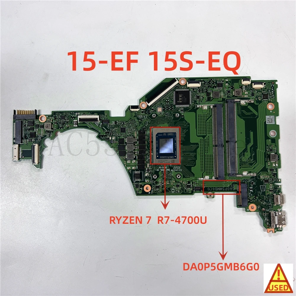 

Материнская плата для ноутбука DA0P5GMB6G0 для HP 15-EF 15S-EQ с процессором R7-4700U, полностью протестирована, работает идеально