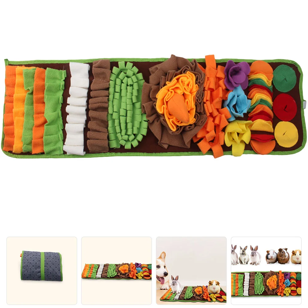 

Rabbit Sniffing Pad Toys Pet Guinea Pig Bunny Slow Feed Mat Polar Fleece Feeding Hamster Play Foraging