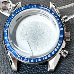 Men's 39.7mm Stainless Steel Watch Case with Moon Back Cover (NO.10)