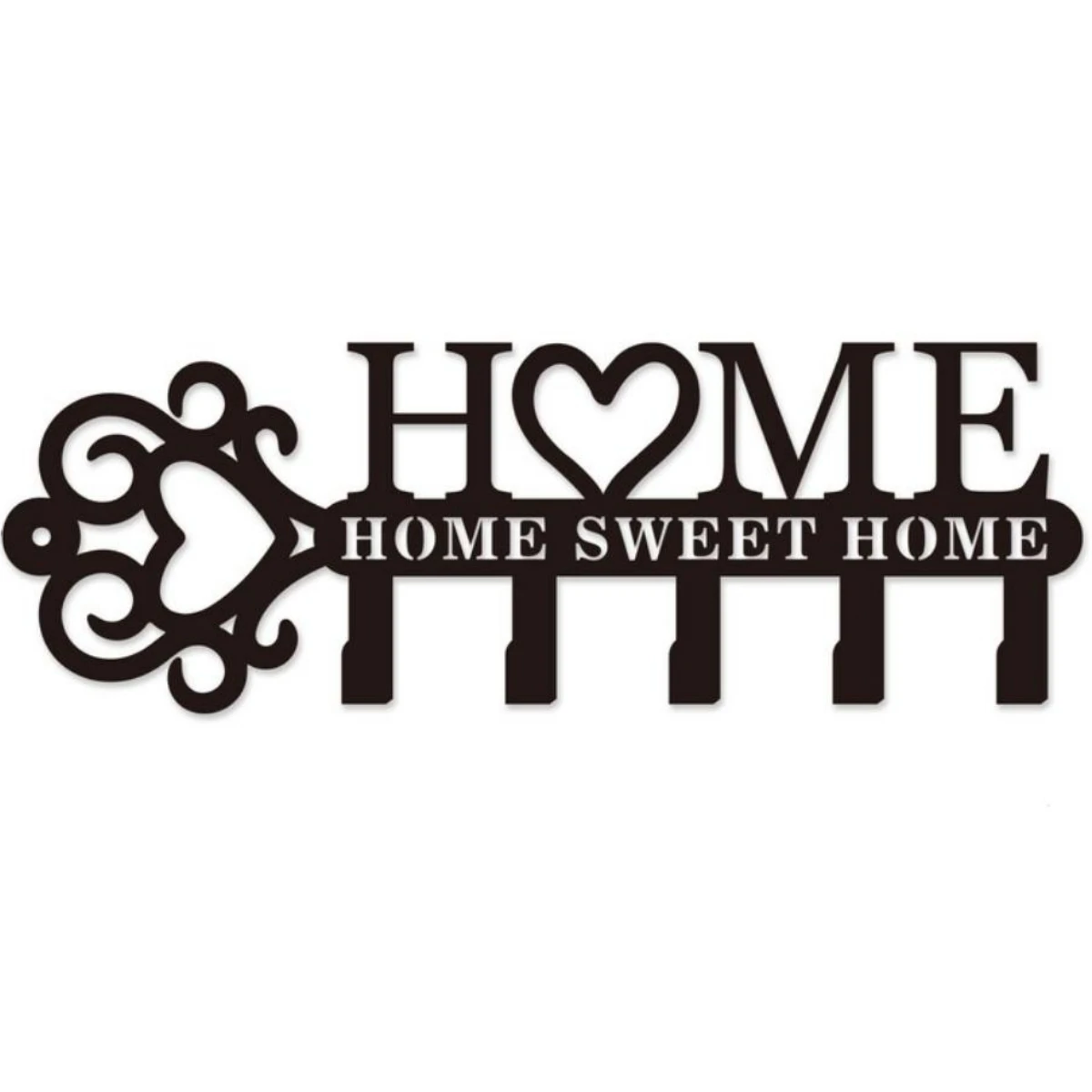 Home Sweet Home Metal Key Hooks 1