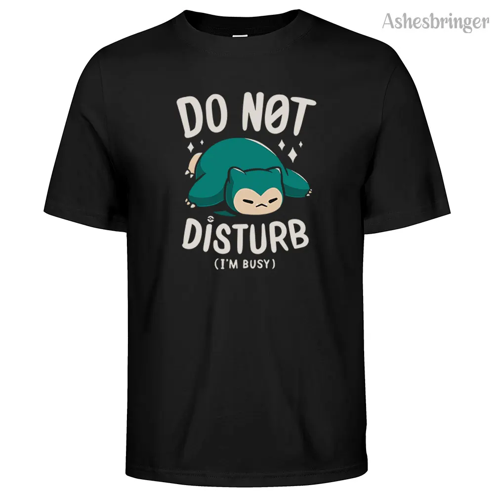 

Футболка мужская хлопковая с графическим принтом «Я занят», Повседневная Свободная рубашка с круглым вырезом, уличный стиль, топы для мужчин и женщин