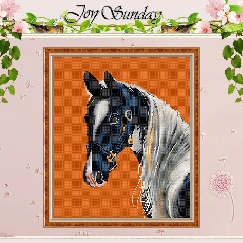 Horse Animals Patterns Counted Cross Stitch Set Diy Wholesale 11ct 14ct Stamped Dmc Crossstitch