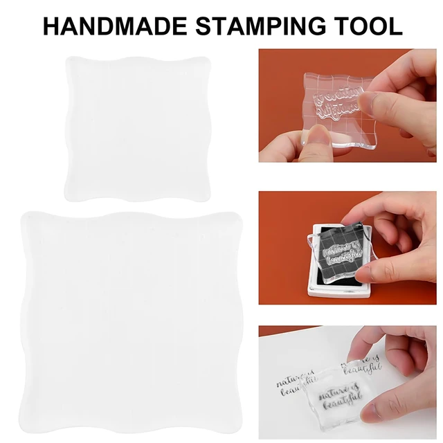 7 Pieces Clear Stamp Blocks, Acrylic Stamping Blocks Tools Set with Grid  for Scrapbooking Crafts, Cards, Schedule Book - AliExpress