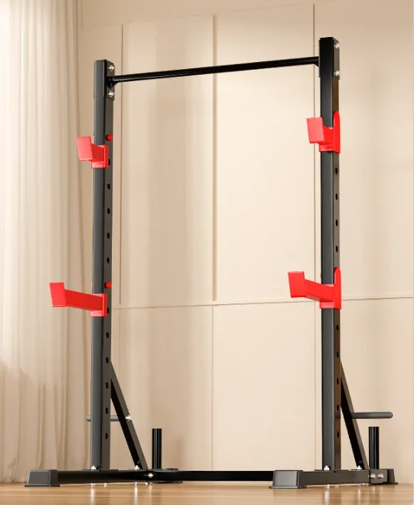Small squat rack simple home half-frame multi-function free bench press rack horizontal bar small gantry