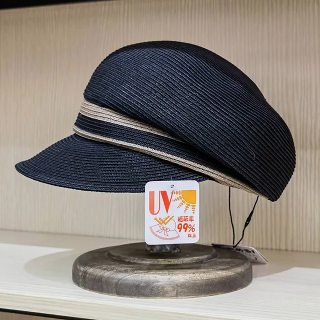 Mens Straw Hats For Summer Straw Beret Hat Adjustable Summer Sun