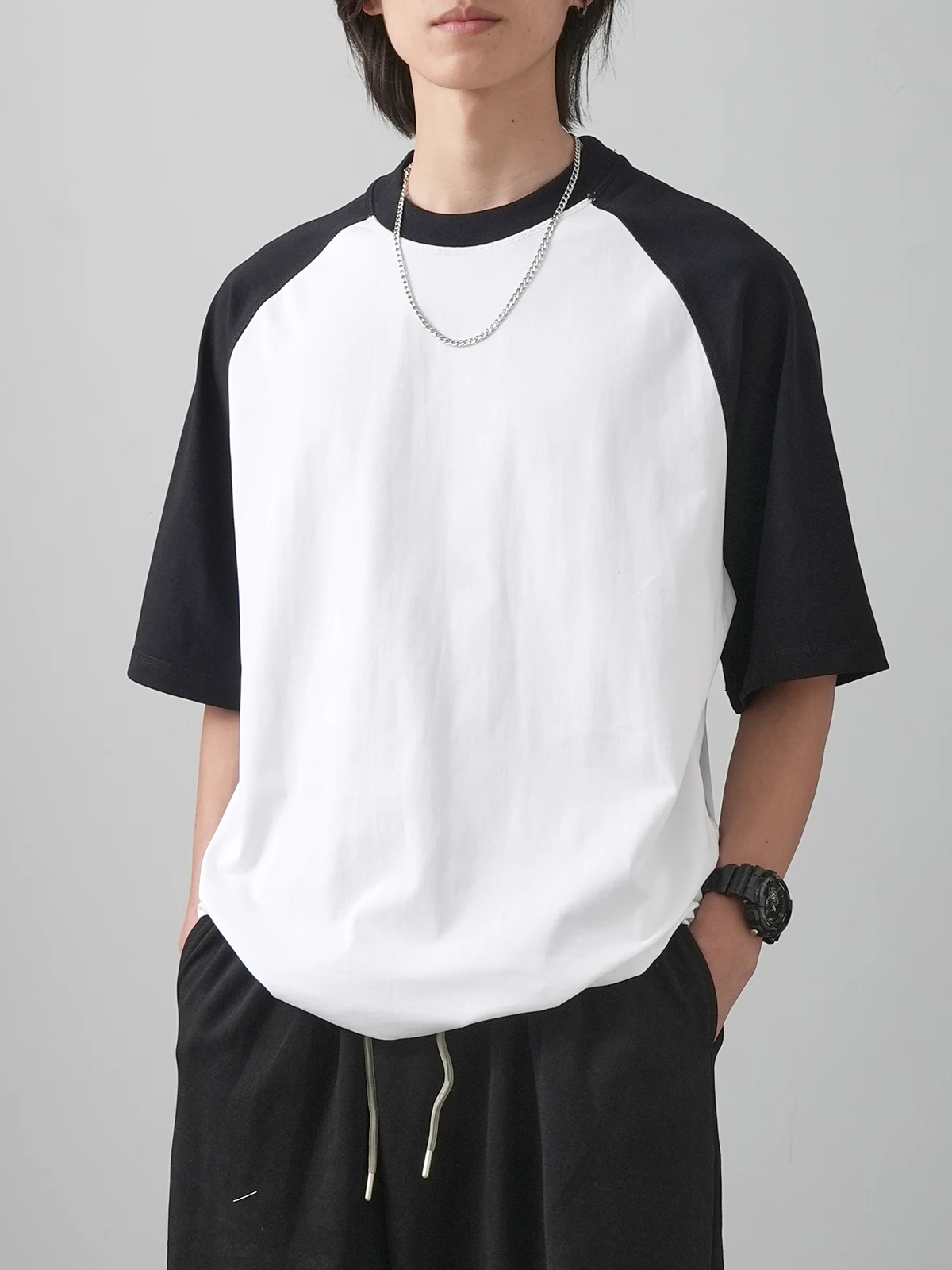 Brand Cotton Tshirts Women Mens Patchwork Color Short Sleeve White Black Basic Tees Top Woman Summer Y2K T-shirt Fashion Trend 1
