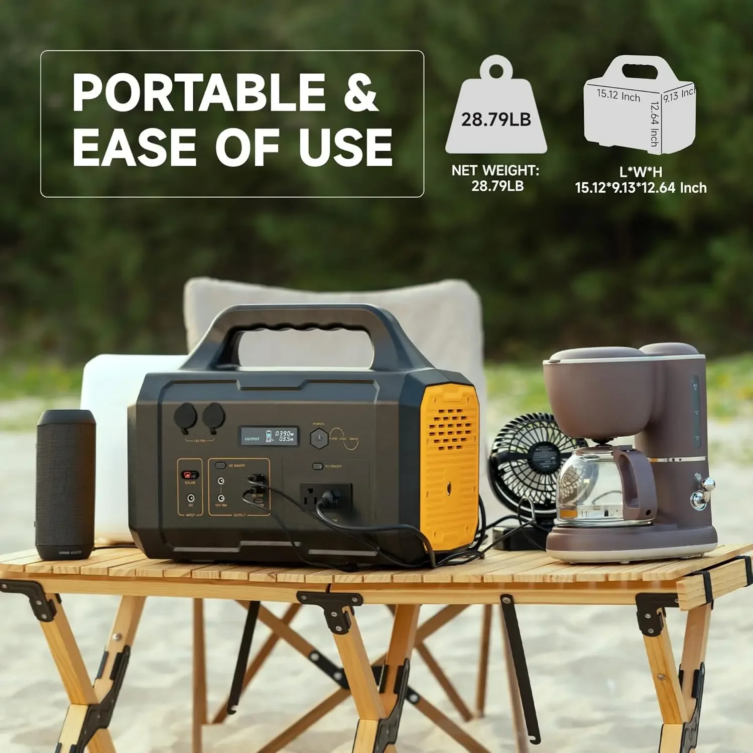 Solar Generator 1075Wh Portable Power Station with Solar Panel Included Solar Powered Generator LiFePO4 (LFP) Battery with 6