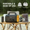 Solar Generator 1075Wh Portable Power Station with Solar Panel Included Solar Powered Generator LiFePO4 (LFP) Battery with 6
