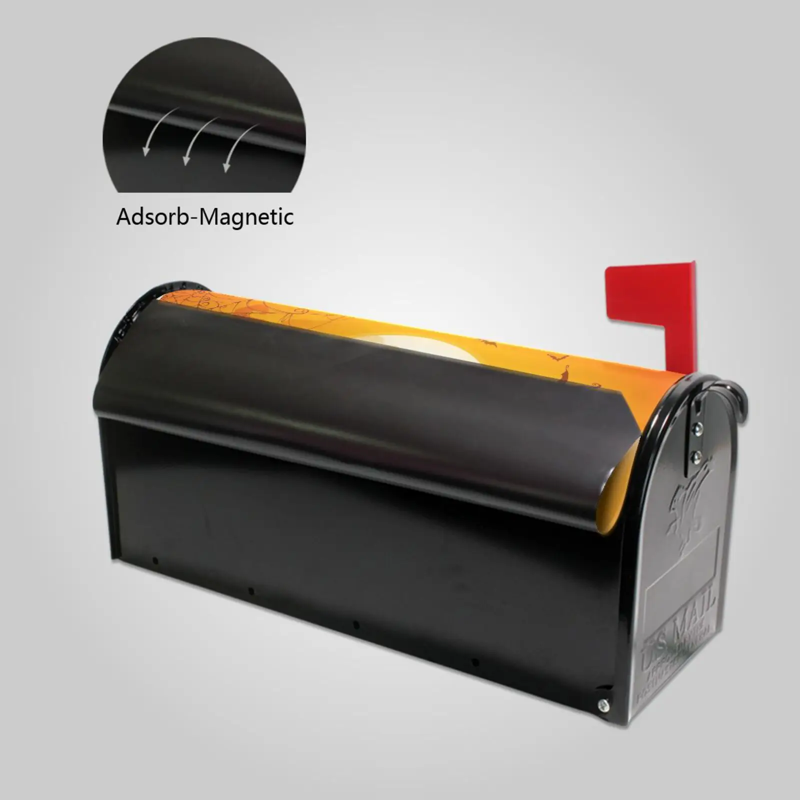 Halloween print PVC Magnetic Mailbox Cover Waterproof Sunscreen Letter Post Box Cover Mailbox Wrap New Year Garden Decor New