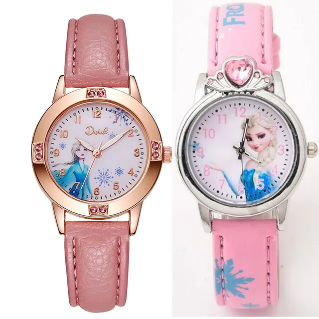 Disney Kids Watches For Girls Princess Elsa Frozen Sophia Children Watch Women Women's quartz watch Christmas gift ﻿