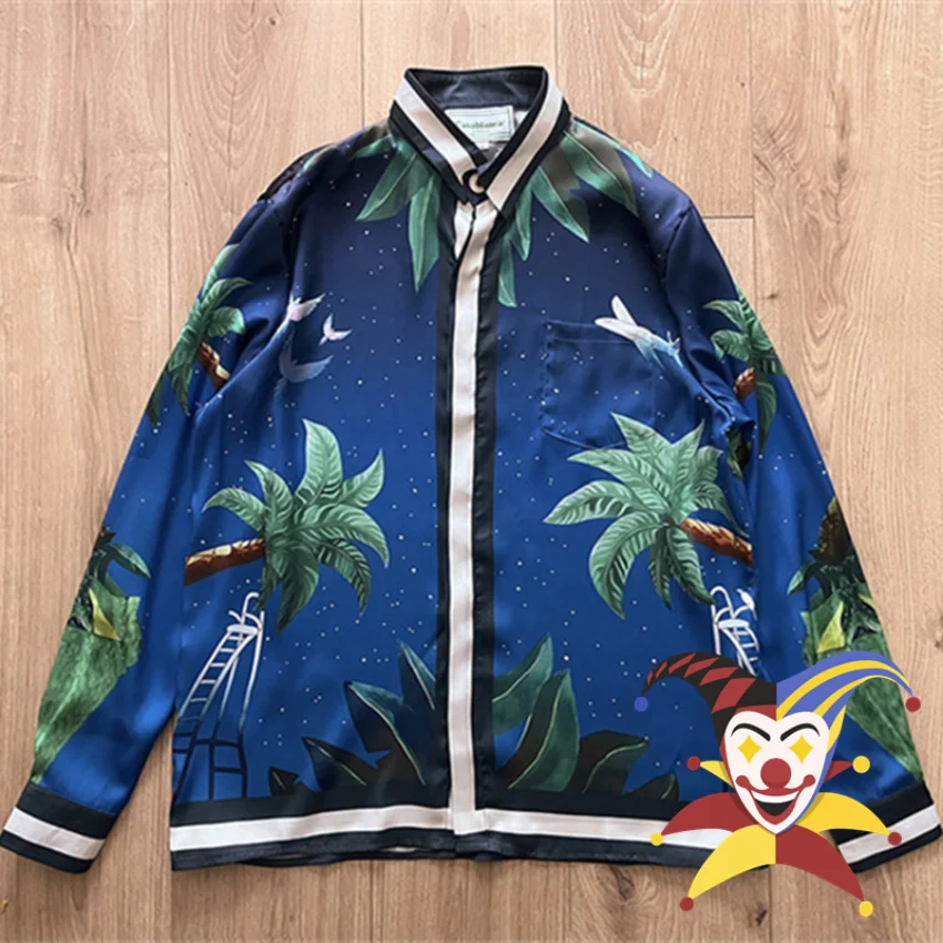 

Tennis Club Camel Print Casablanca Shirt Men Women Hawaii Beach Silk Shirts