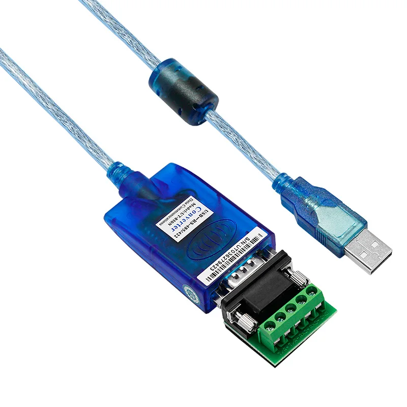UOTEK 케이블 컨버터 USB-A RS-422 RS-485 어댑터 DB9 커넥터, 반투명 마그네틱 링 UT-850N, 4.92ft USB-RS485 RS422