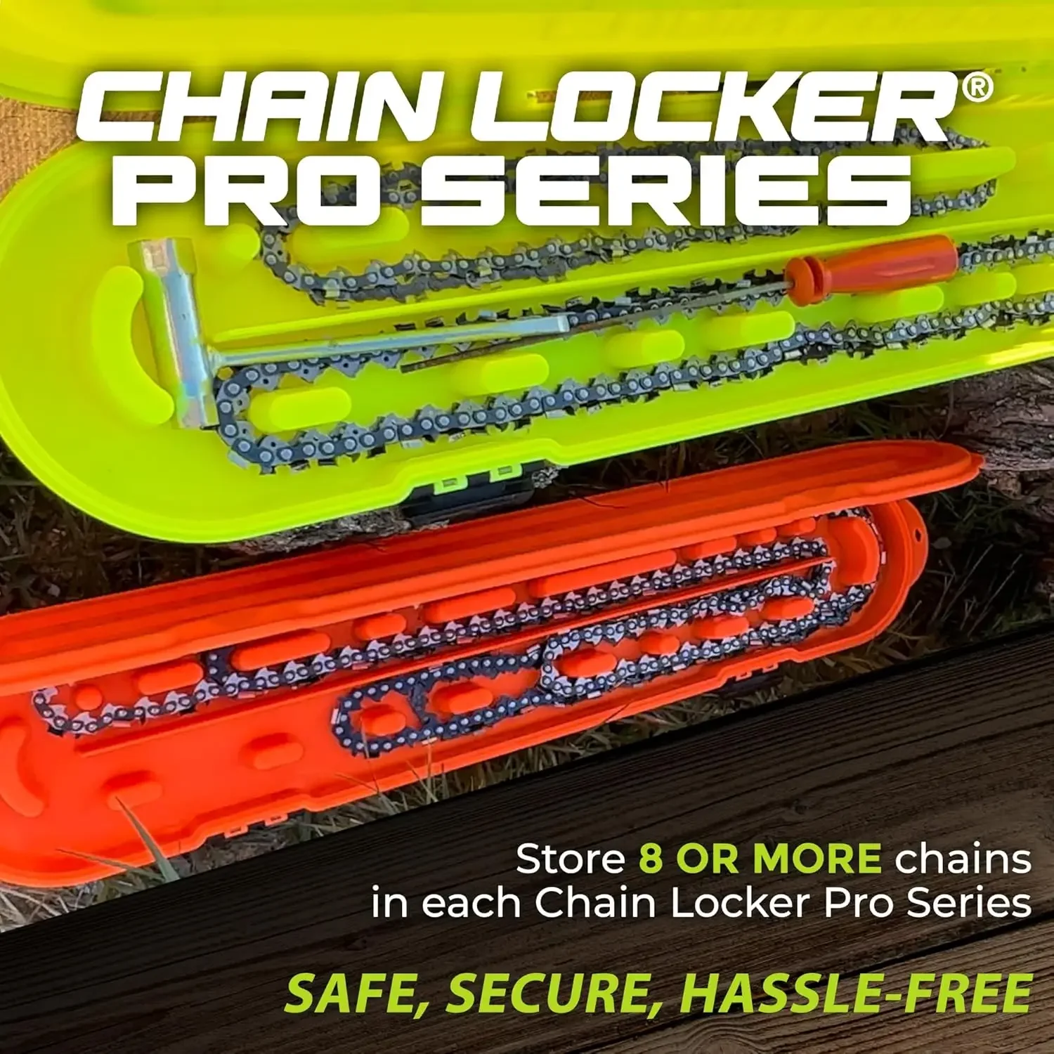 Pro Series Chainsaw Chain Storage Universal for Chains Up To 60 Inches Fits 6 To 20 Chains Depending on Gauge Length 3