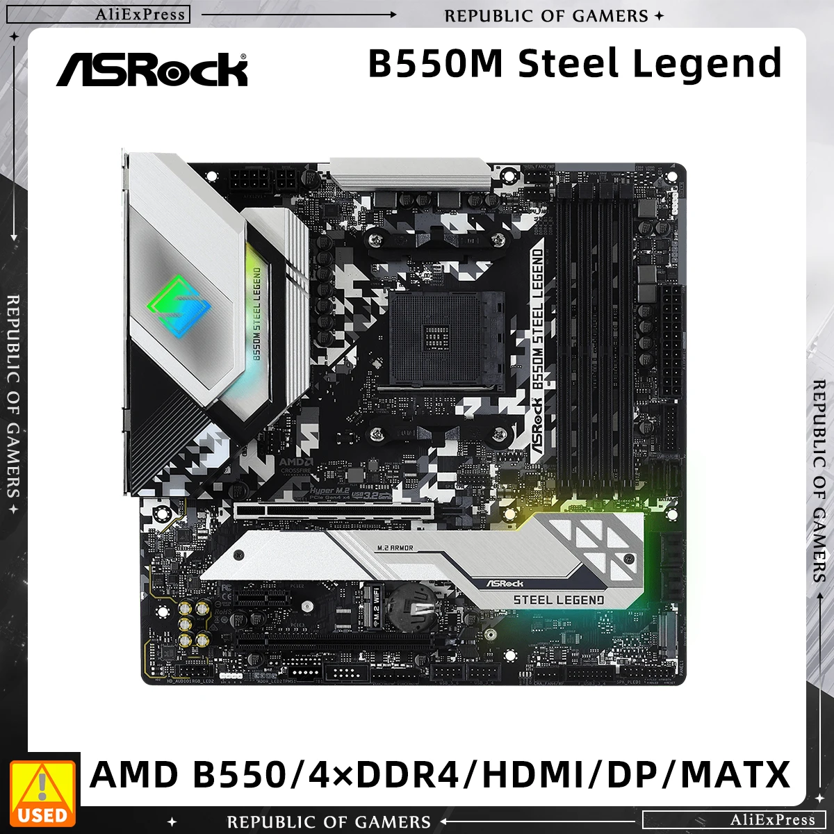 ASRock B550M Steel Legend Motherboard Support AMD Ryzen 7