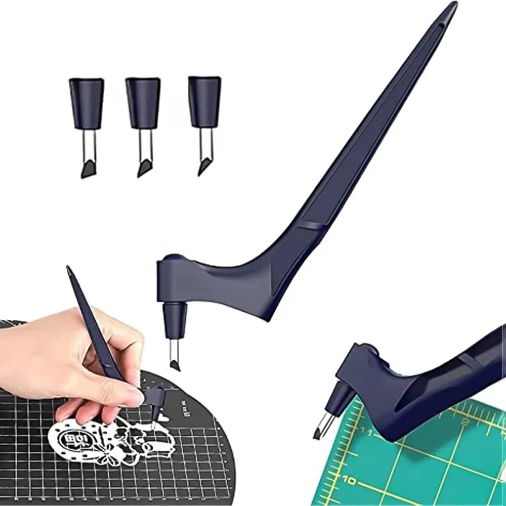 DIY Craft Cutting Tools Wood Carving Cutting Pen Art Craft Tool with 360 Steel Rotating Blade Safety Cutter Paper for craft cutting tools