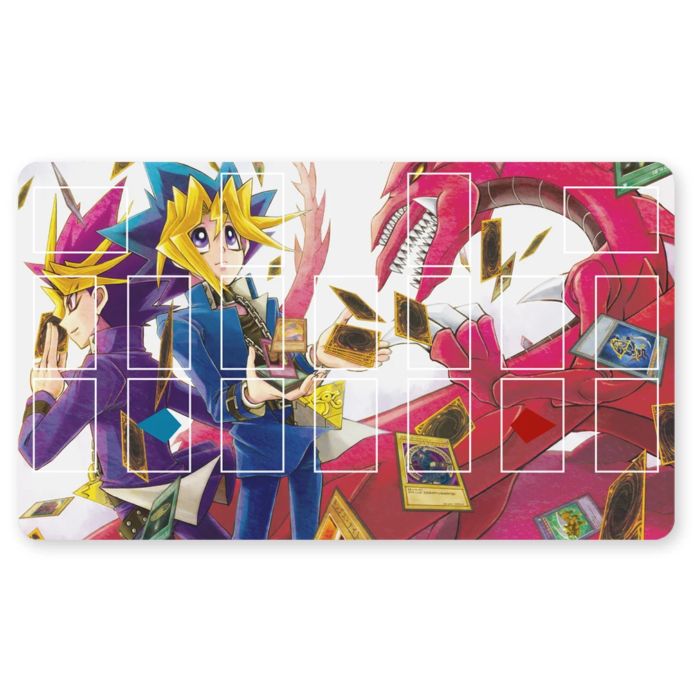 

968483 - TCG Playmat Blue-eyes Ultimate Dragon Dark Magician Duel Monsters Playmats Compatible for YuGiOh OCG TCG CCG + Free Bag