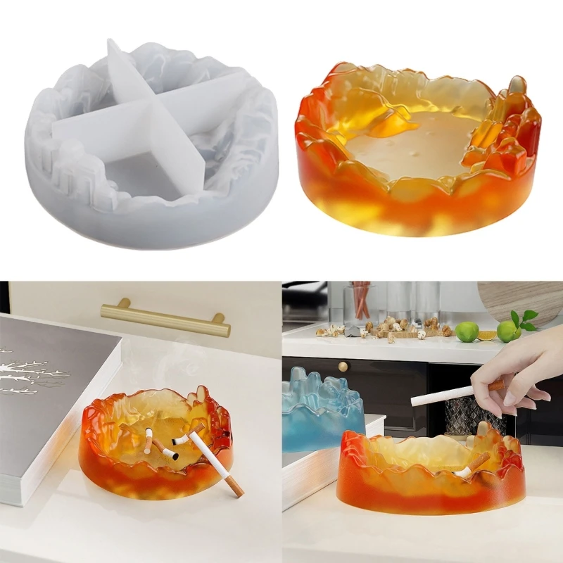 R3MC Ashtray Resin Mold,Cluster Crystal Ashtray Mold Jewelry Box