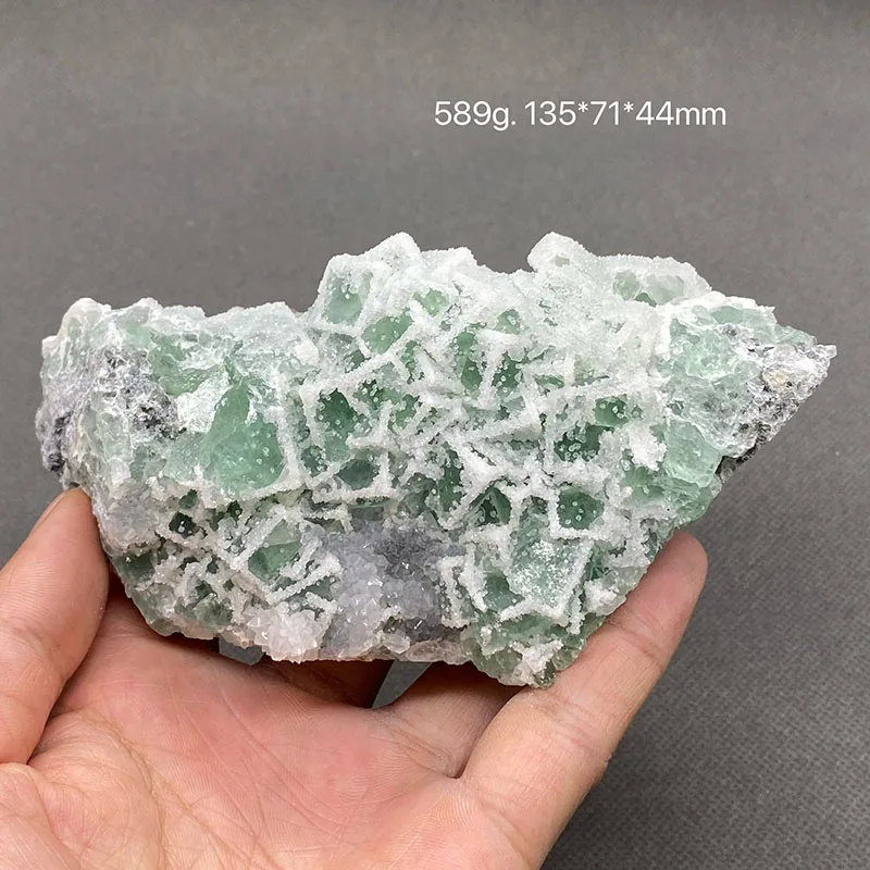 

100% natural China fujian green vitreous fluorite mineral standard crystal ore specimen gemstone