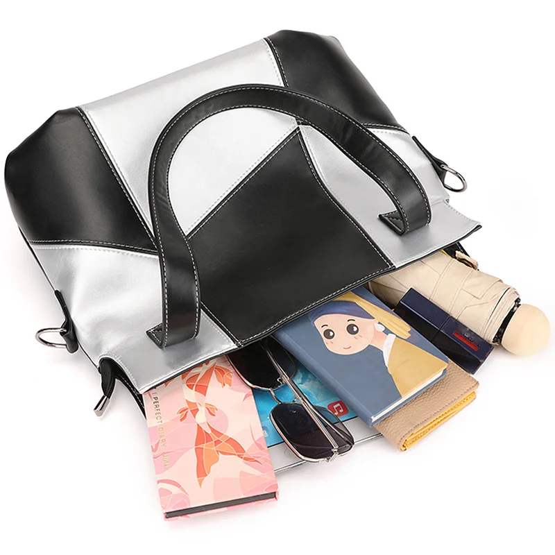 Nuova borsa a tracolla da donna, alla moda, versatile, semplice e alla moda, grande capacità, portatile, impermeabile, in PU._voghion.com