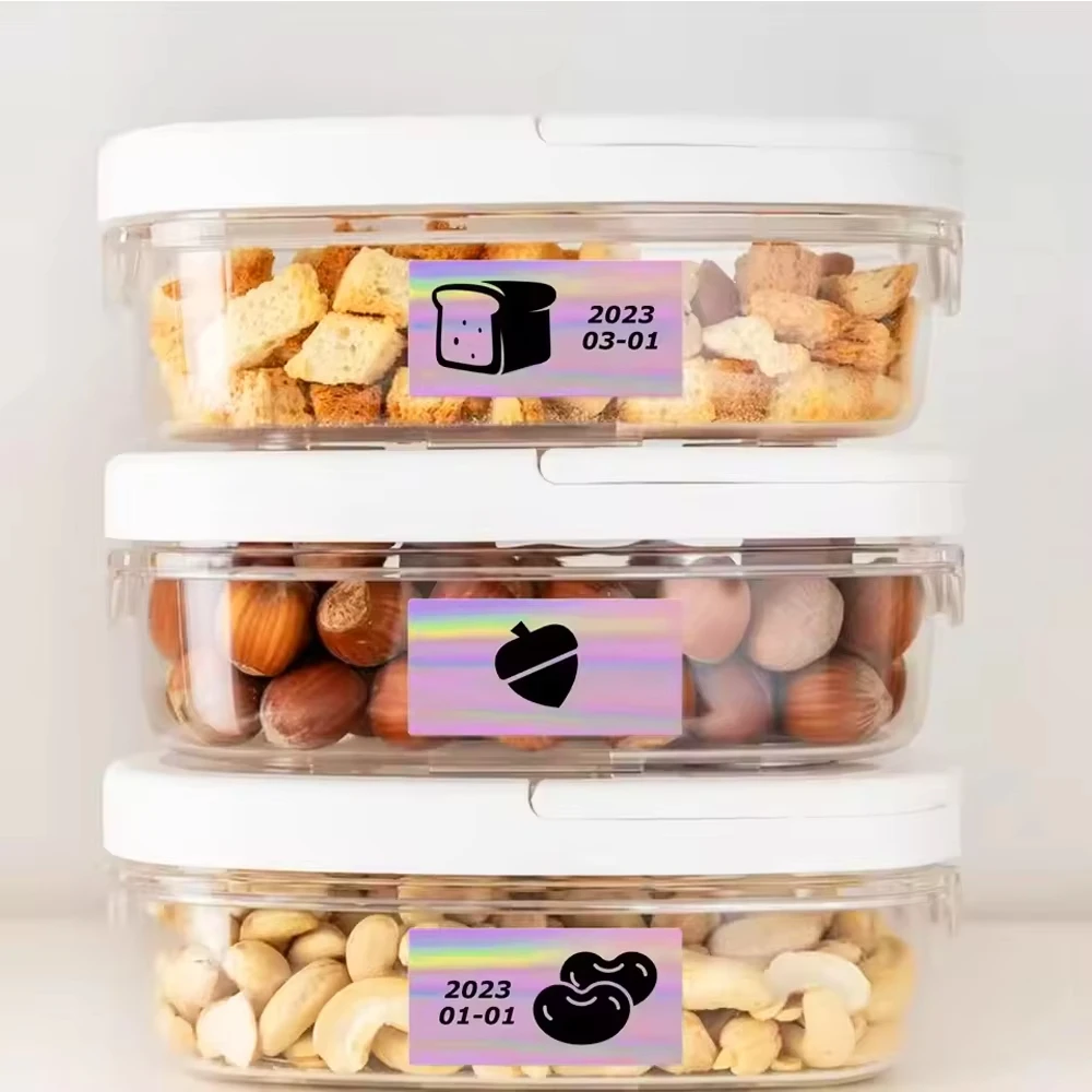 57mmx3.5M 홀로그램 감열지 연속 롤 (M02/T02/A6 프린터용) - 실버, 퍼플, 골드, 핑크, 블루 글리터 라벨 DIY 마킹